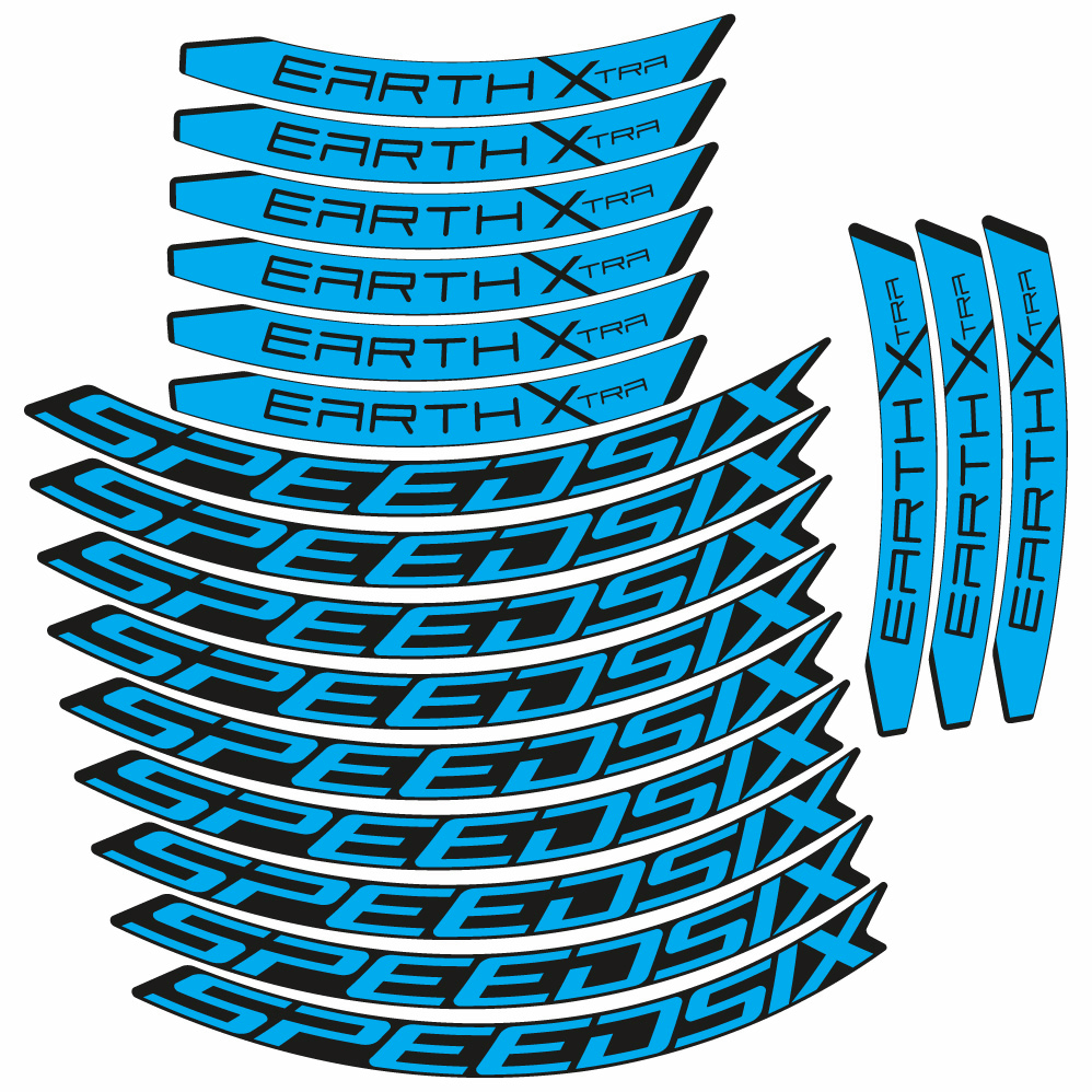 Stickers Speedsix Earth Xtra compatibles Autocollants roues VTT 29"