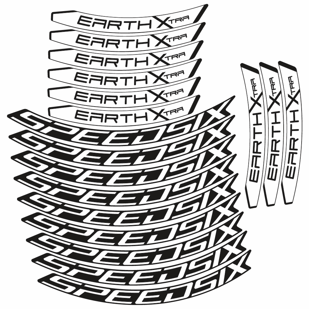 Stickers Speedsix Earth Xtra compatibles Autocollants roues VTT 29"