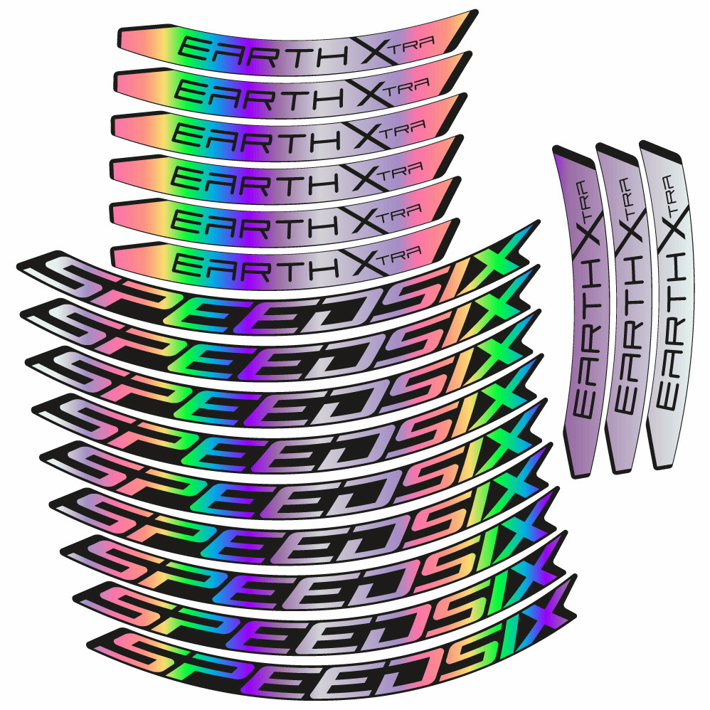 Stickers Speedsix Earth Xtra compatibles Autocollants roues VTT 29"