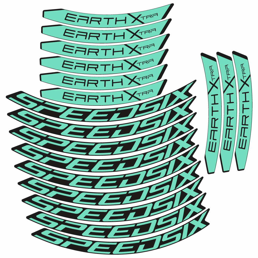Stickers Speedsix Earth Xtra compatibles Autocollants roues VTT 29"
