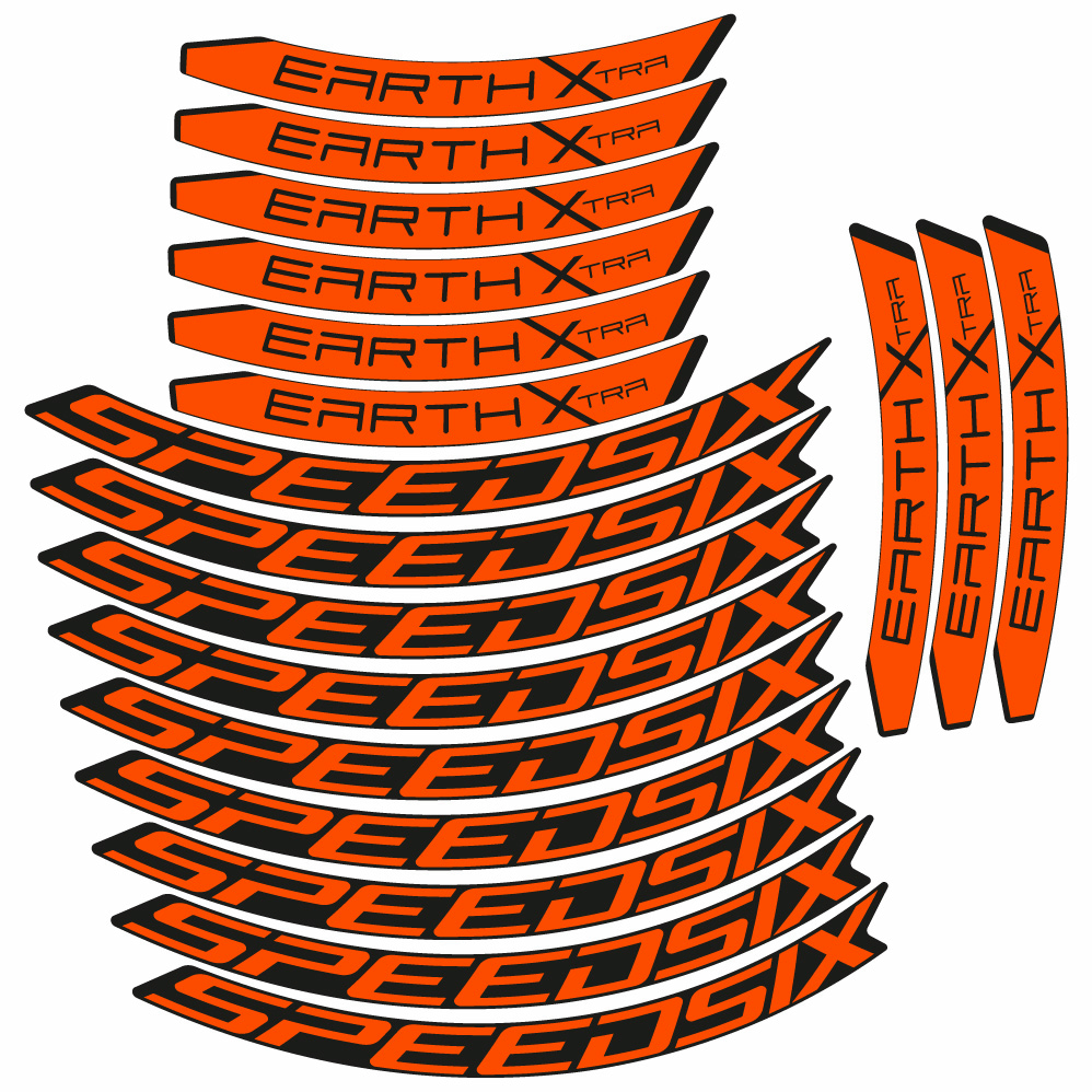 Stickers Speedsix Earth Xtra compatibles Autocollants roues VTT 29"