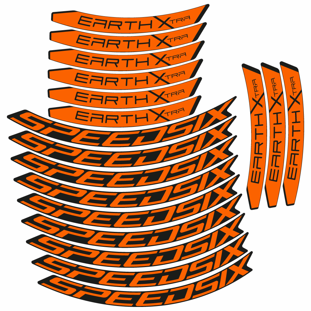 Stickers Speedsix Earth Xtra compatibles Autocollants roues VTT 29"