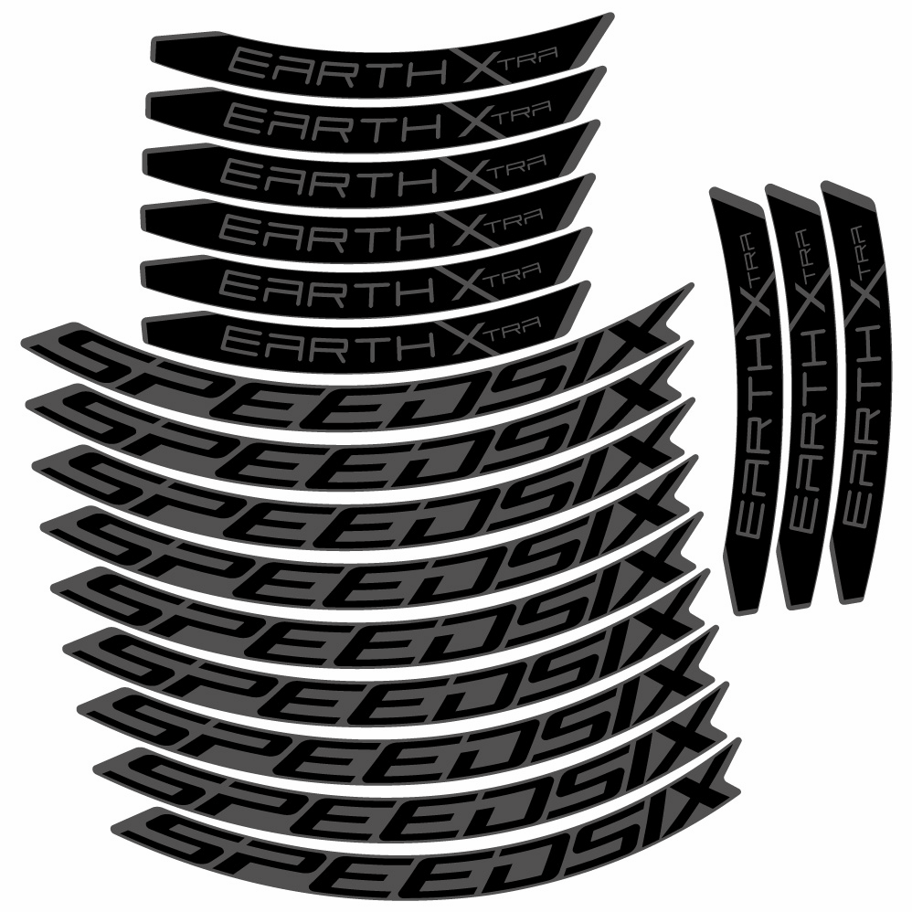 Stickers Speedsix Earth Xtra compatibles Autocollants roues VTT 29"