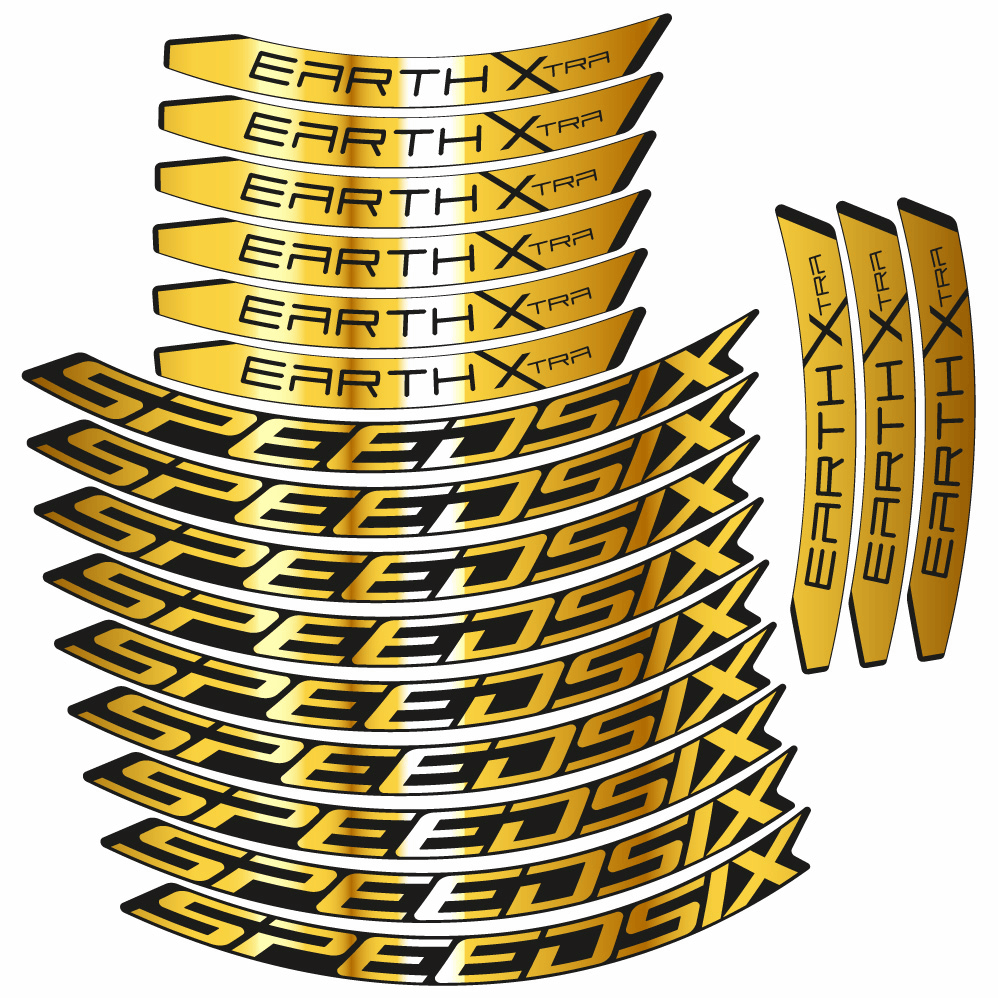 Stickers Speedsix Earth Xtra compatibles Autocollants roues VTT 29"