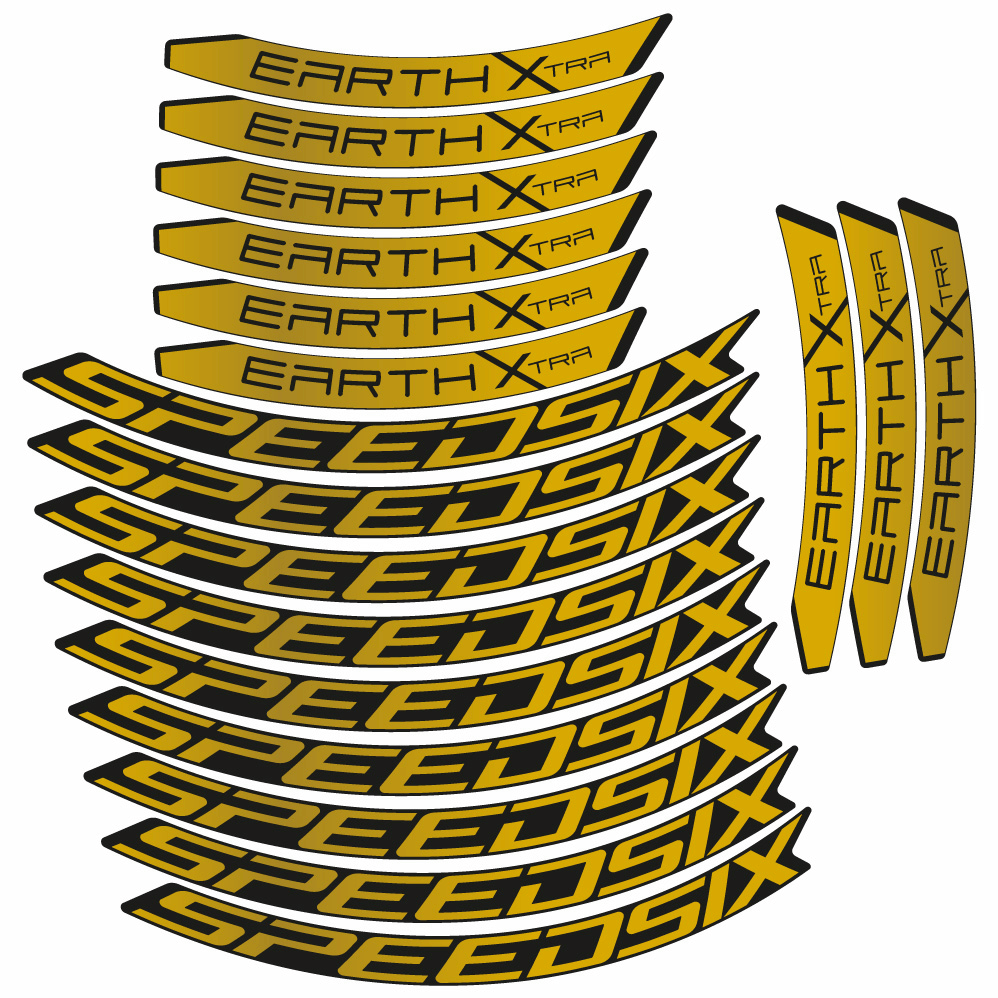 Stickers Speedsix Earth Xtra compatibles Autocollants roues VTT 29"
