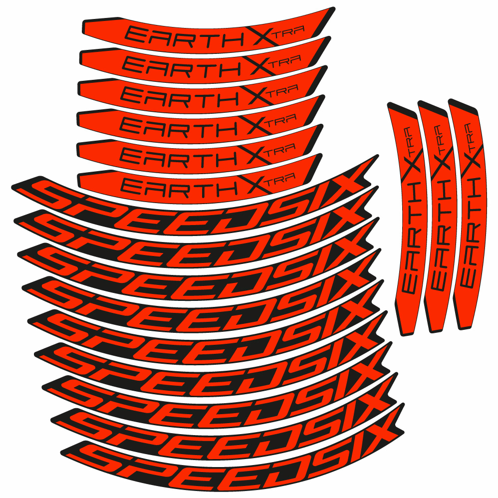 Stickers Speedsix Earth Xtra compatibles Autocollants roues VTT 29"