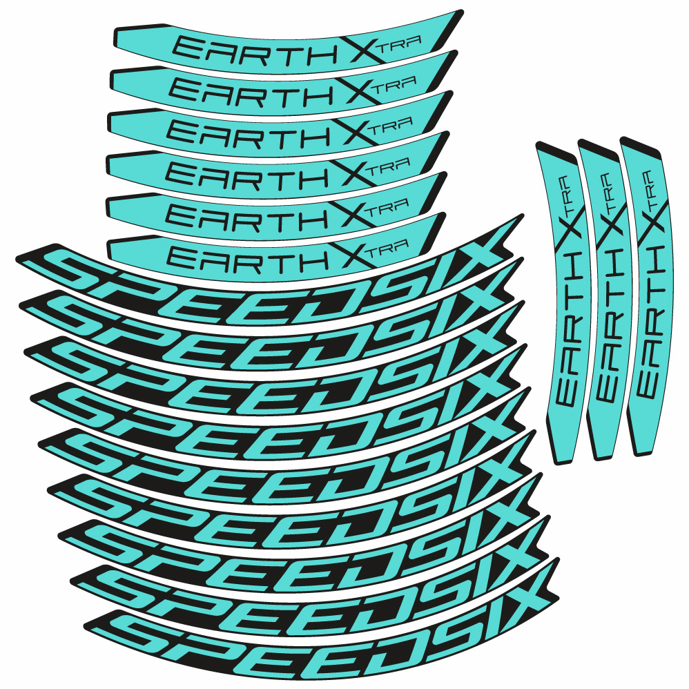 Stickers Speedsix Earth Xtra compatibles Autocollants roues VTT 29"