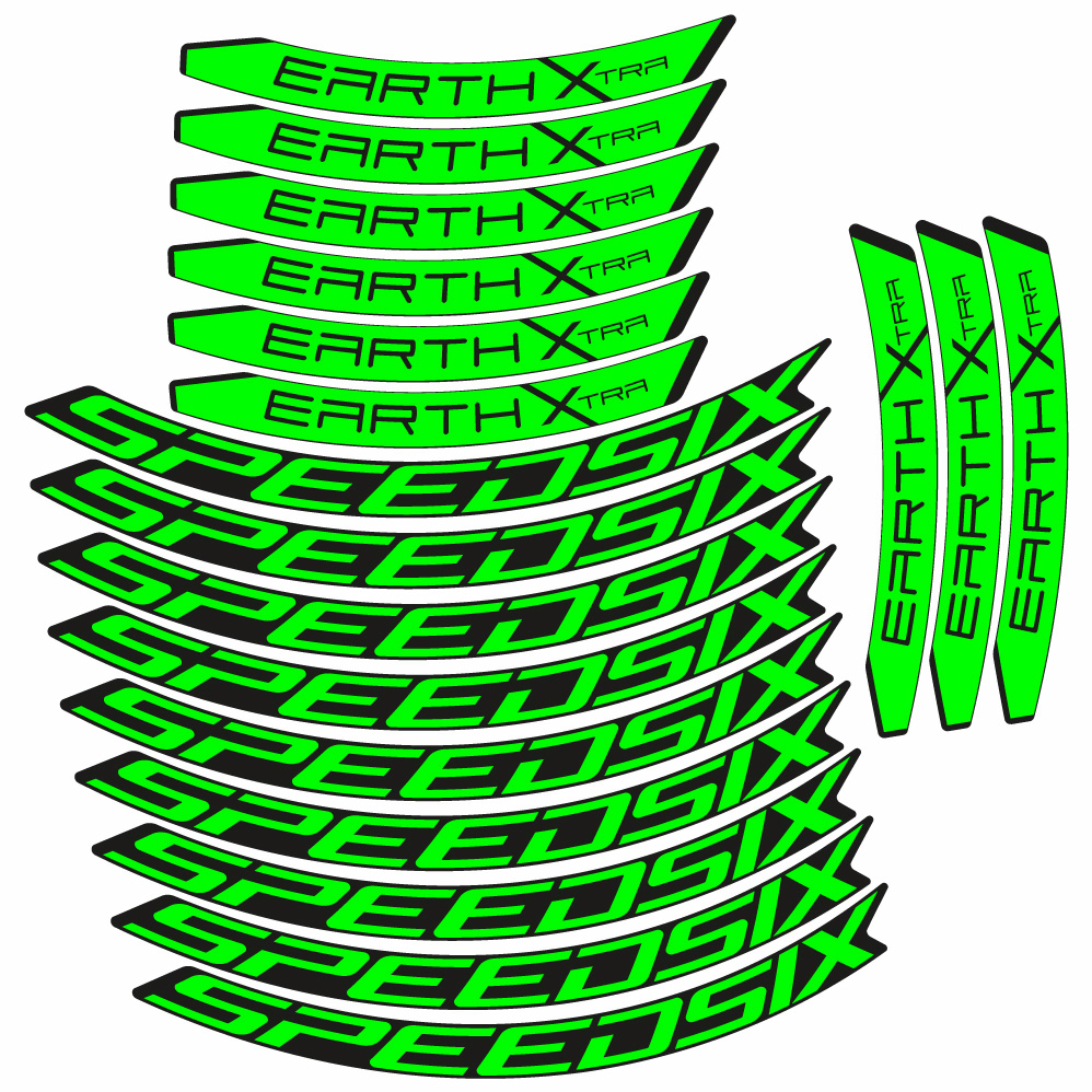 Stickers Speedsix Earth Xtra compatibles Autocollants roues VTT 29"