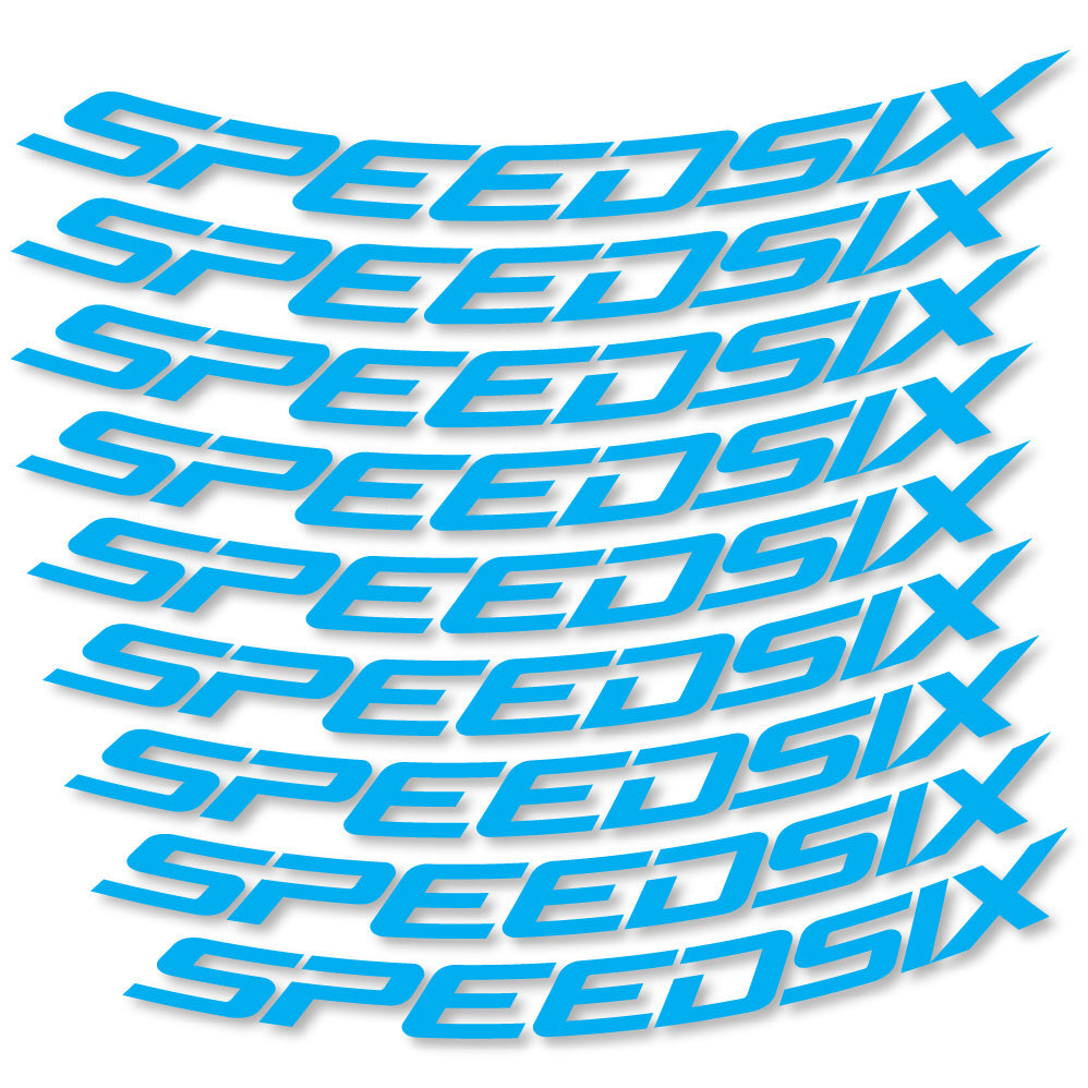 Stickers Speedsix compatibles - Autocollants roue vélo VTT