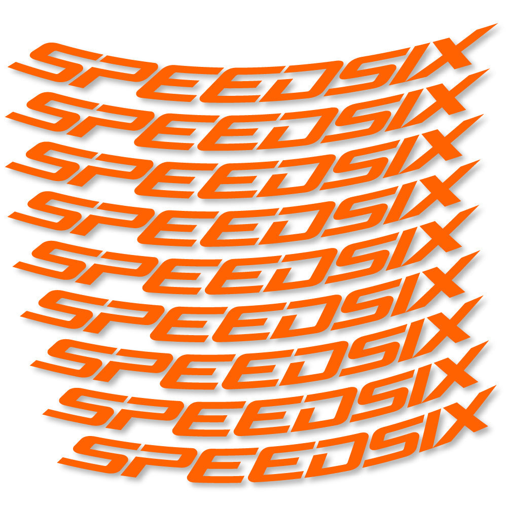 Stickers Speedsix compatibles - Autocollants roue vélo VTT