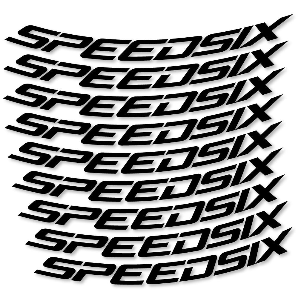 Stickers Speedsix compatibles - Autocollants roue vélo VTT