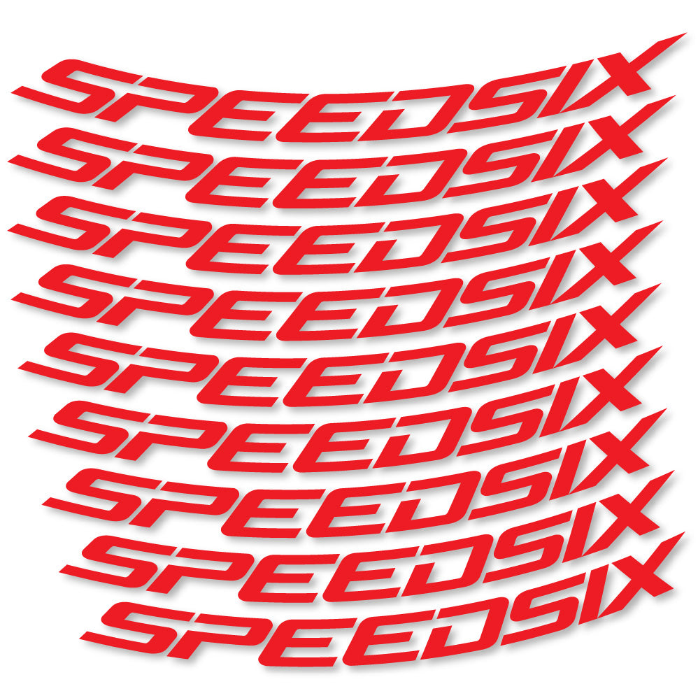 Stickers Speedsix compatibles - Autocollants roue vélo VTT