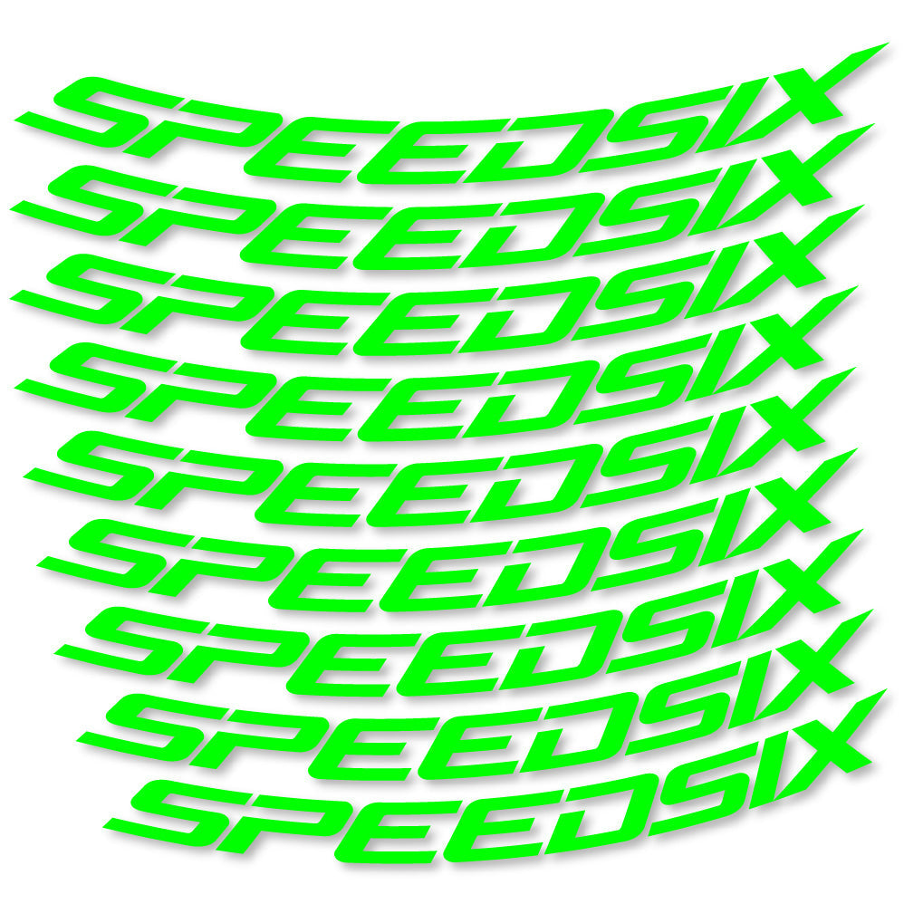 Stickers Speedsix compatibles - Autocollants roue vélo VTT