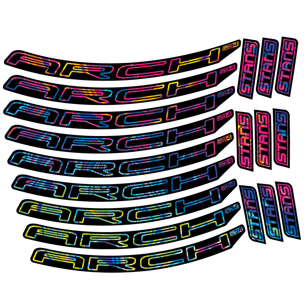 Stickers Stans Arch MK4 2021 compatibles - Autocollants roue vélo VTT