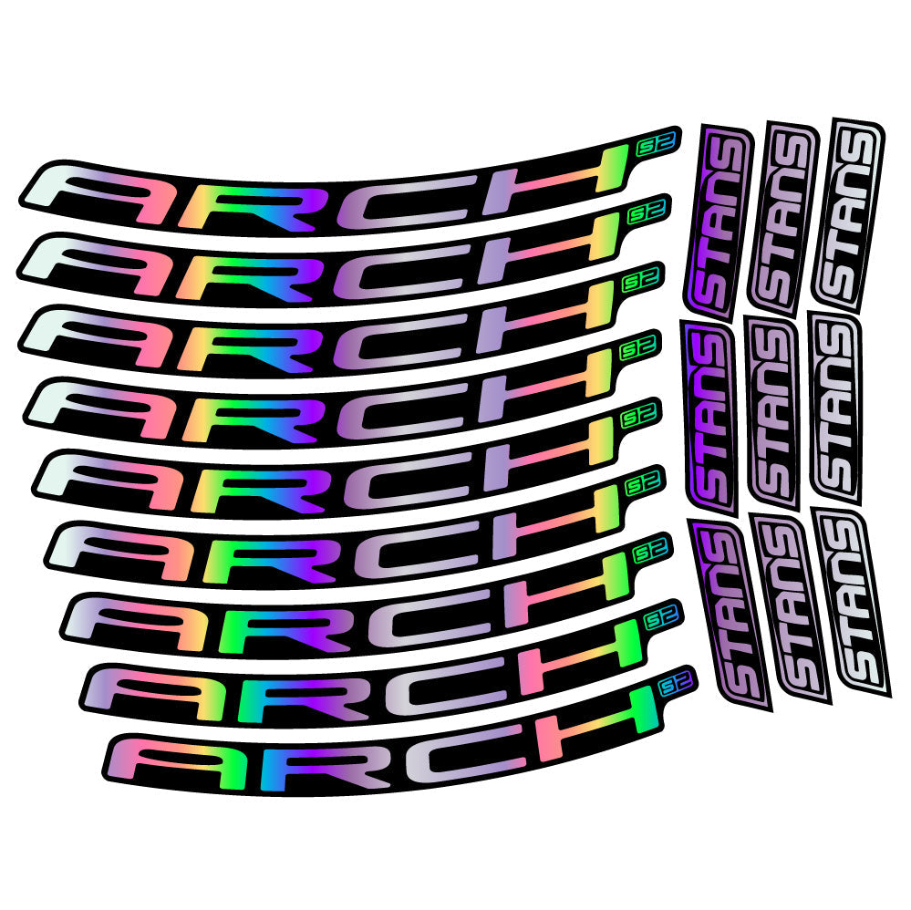 Stickers Stans Arch S2 2021 compatibles - Autocollants roue vélo VTT