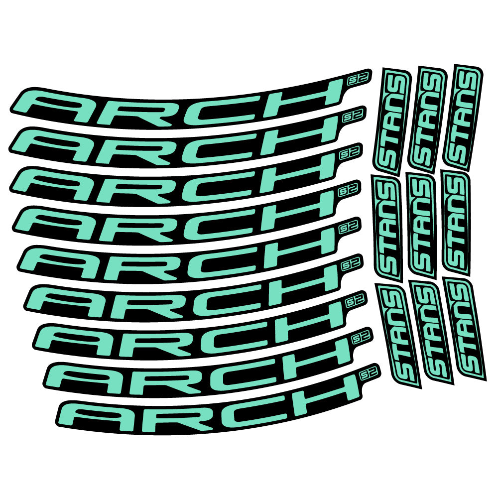 Stickers Stans Arch S2 2021 compatibles - Autocollants roue vélo VTT