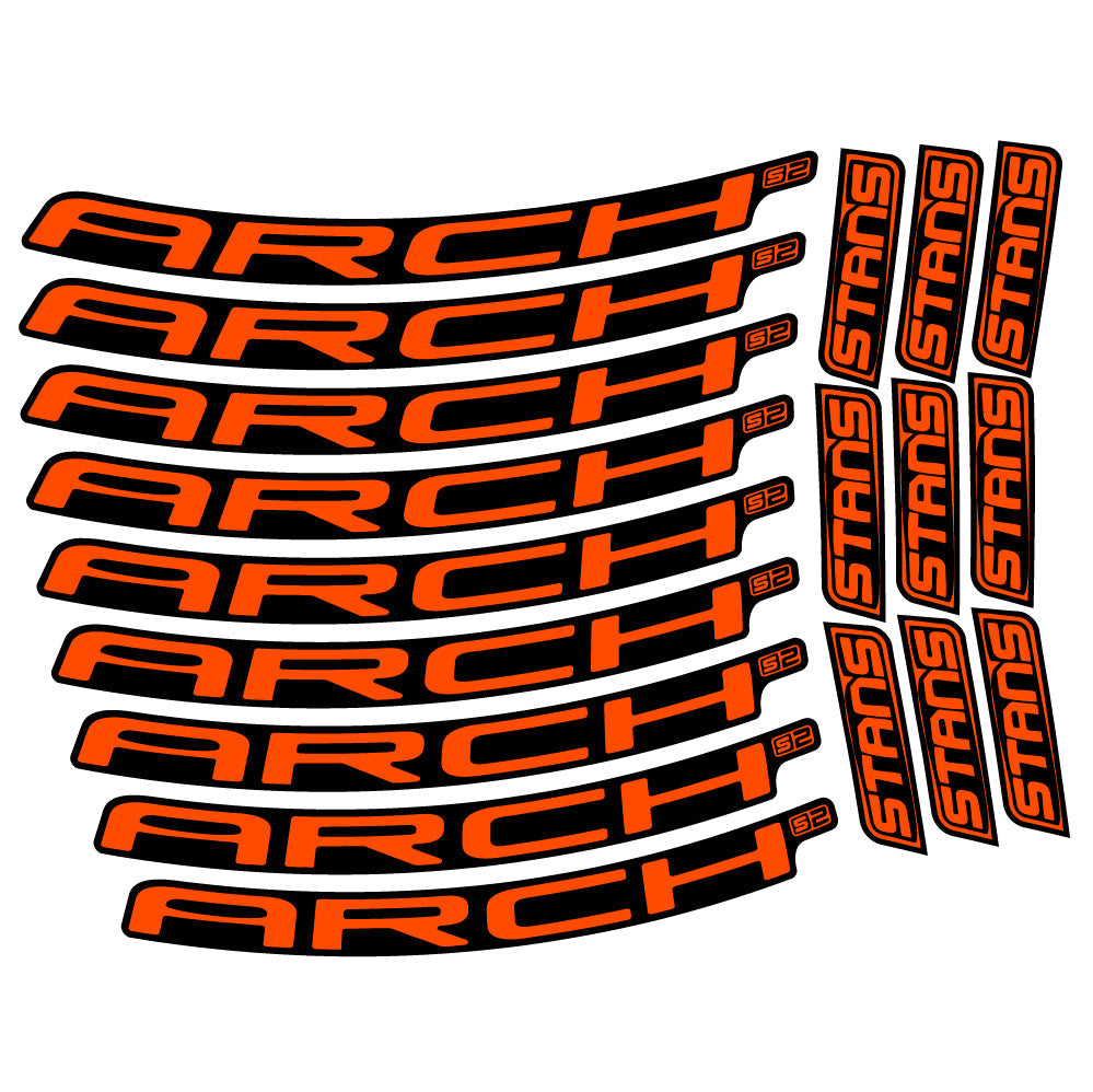 Stickers Stans Arch S2 2021 compatibles - Autocollants roue vélo VTT