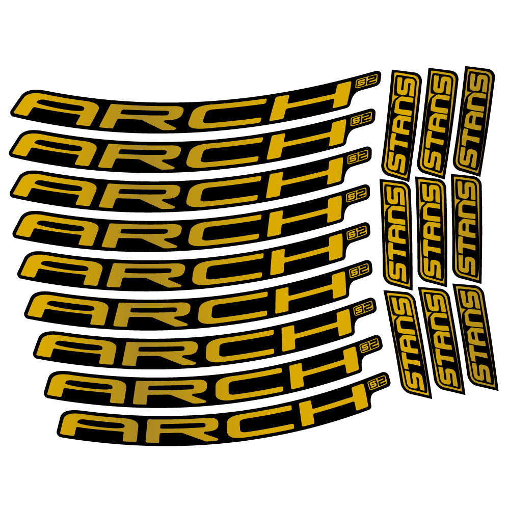 Stickers Stans Arch S2 2021 compatibles - Autocollants roue vélo VTT