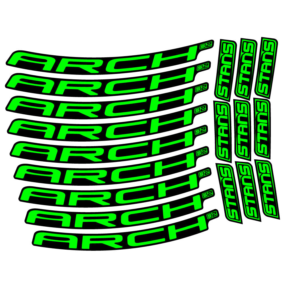 Stickers Stans Arch S2 2021 compatibles - Autocollants roue vélo VTT