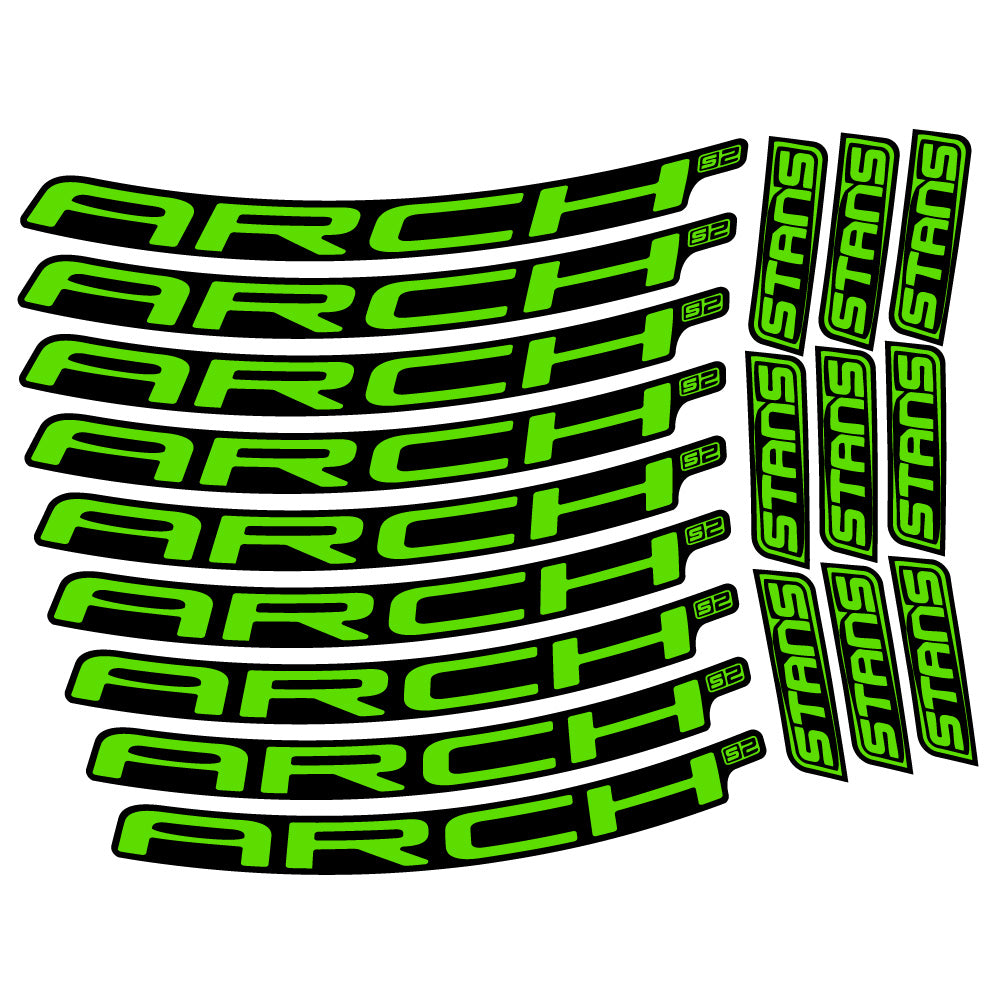 Stickers Stans Arch S2 2021 compatibles - Autocollants roue vélo VTT