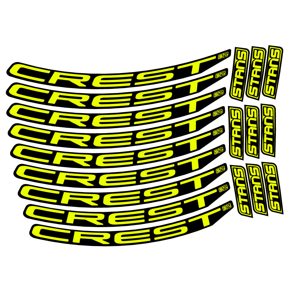 Stickers Stans Crest S2 compatibles - Autocollants roue vélo VTT