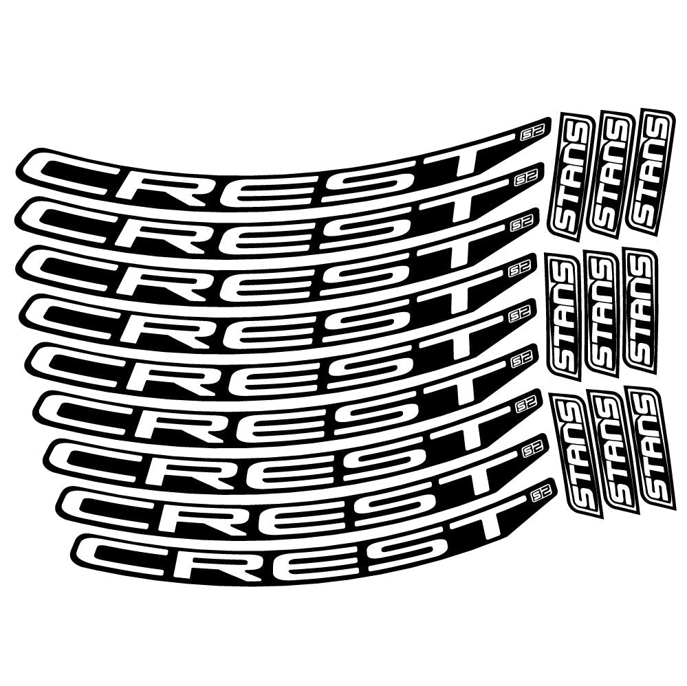 Stickers Stans Crest S2 compatibles - Autocollants roue vélo VTT