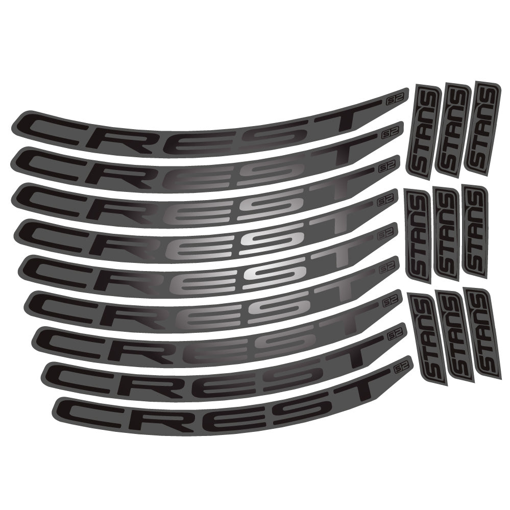 Stickers Stans Crest S2 compatibles - Autocollants roue vélo VTT