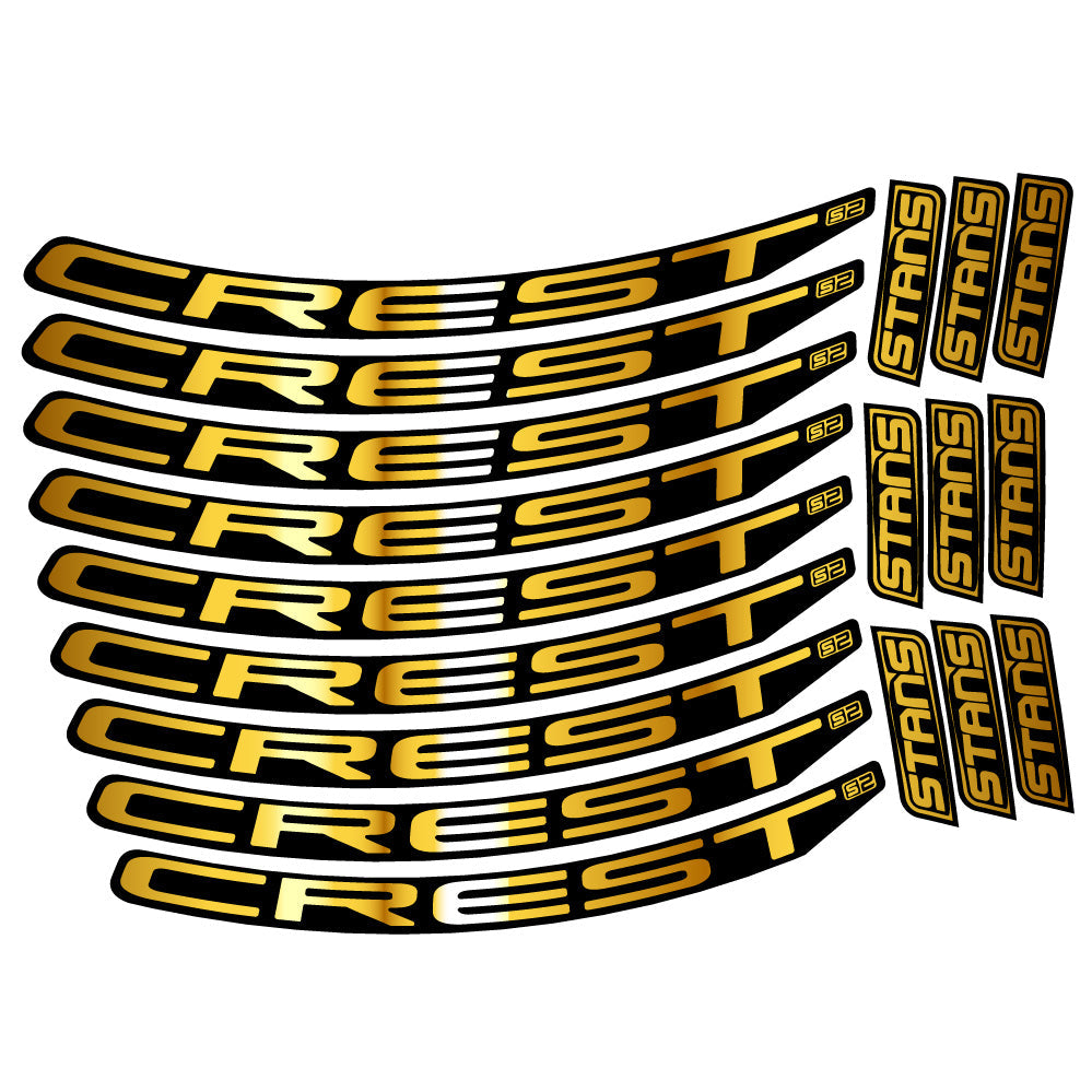 Stickers Stans Crest S2 compatibles - Autocollants roue vélo VTT