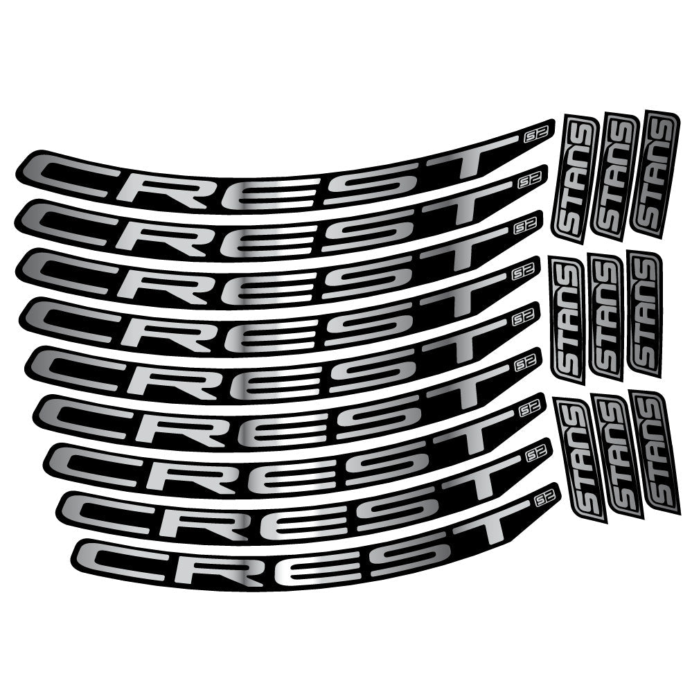 Stickers Stans Crest S2 compatibles - Autocollants roue vélo VTT
