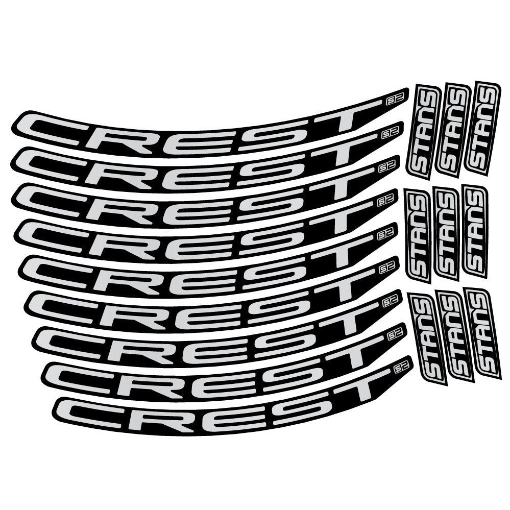Stickers Stans Crest S2 compatibles - Autocollants roue vélo VTT