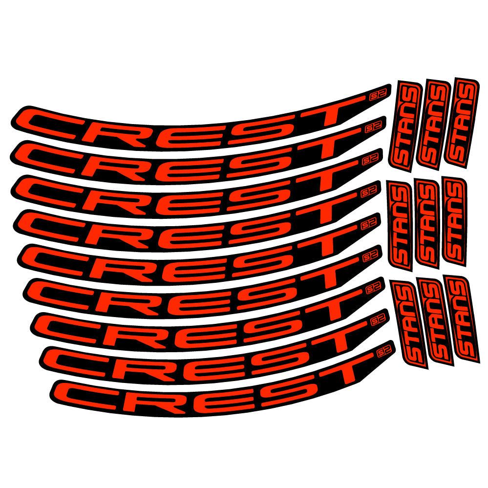 Stickers Stans Crest S2 compatibles - Autocollants roue vélo VTT