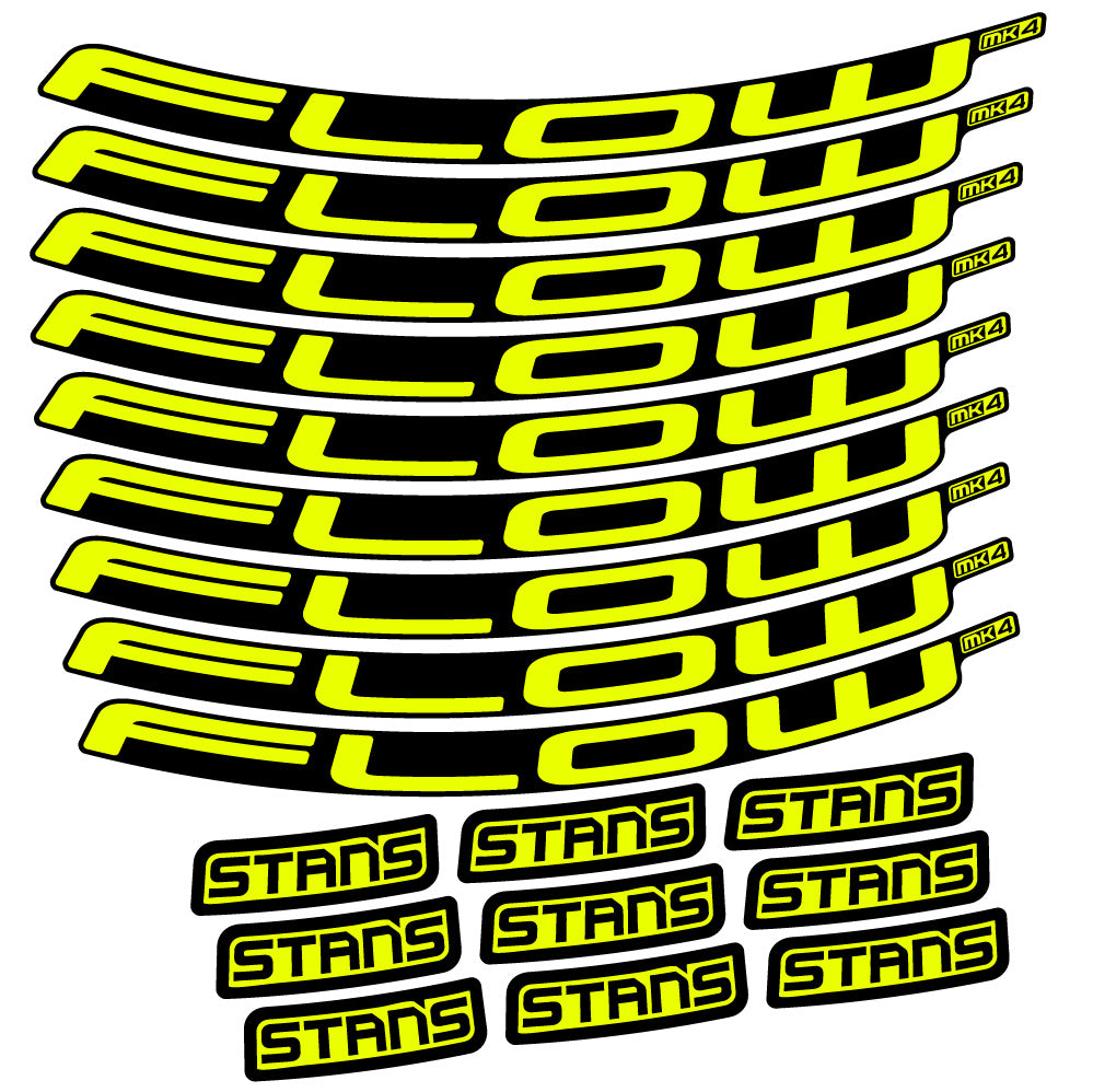 Stickers Stans Flow S2 Ver2 compatibles - Autocollants roue vélo VTT