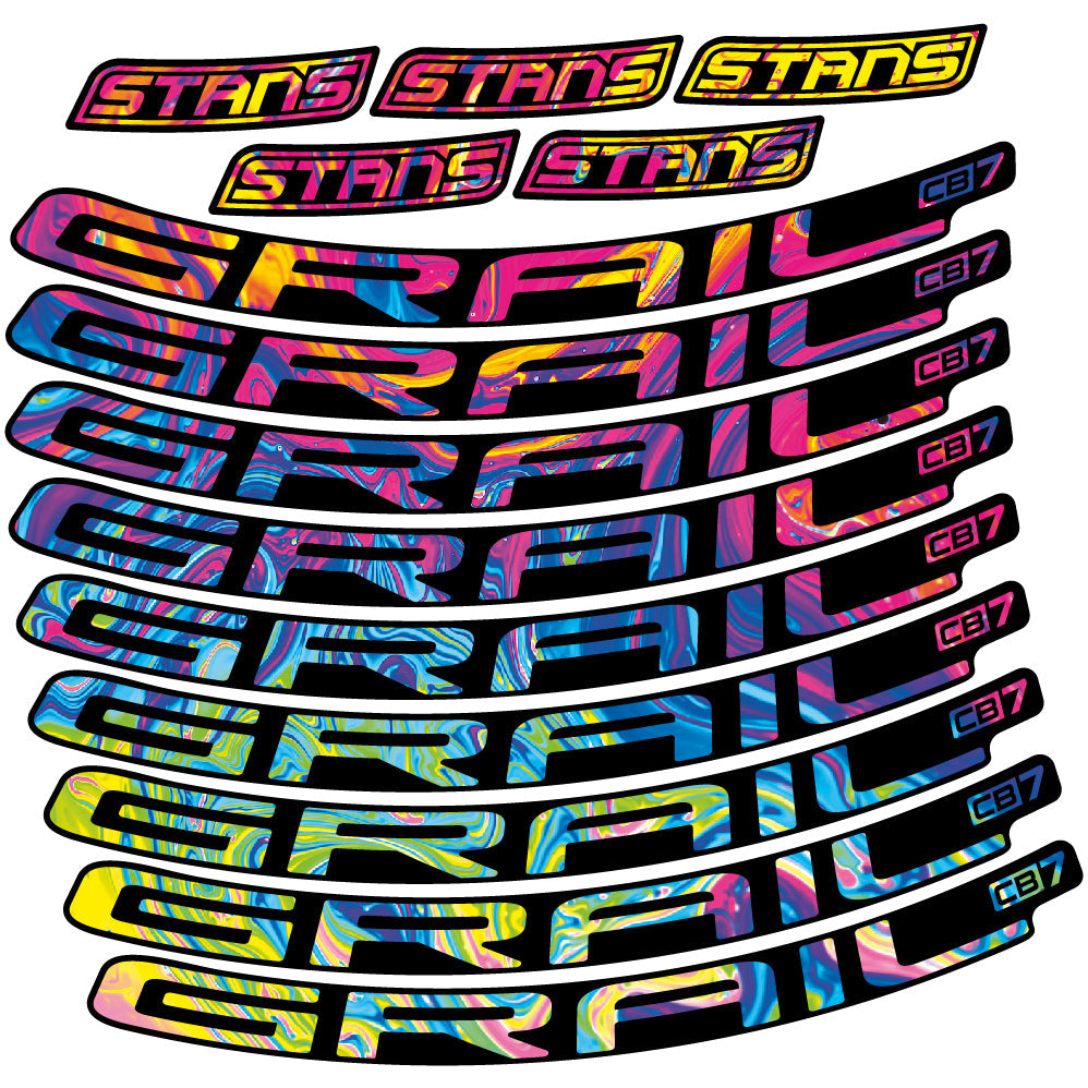 Stickers Stans Notubes Grail CB7 compatibles Autocollants roues