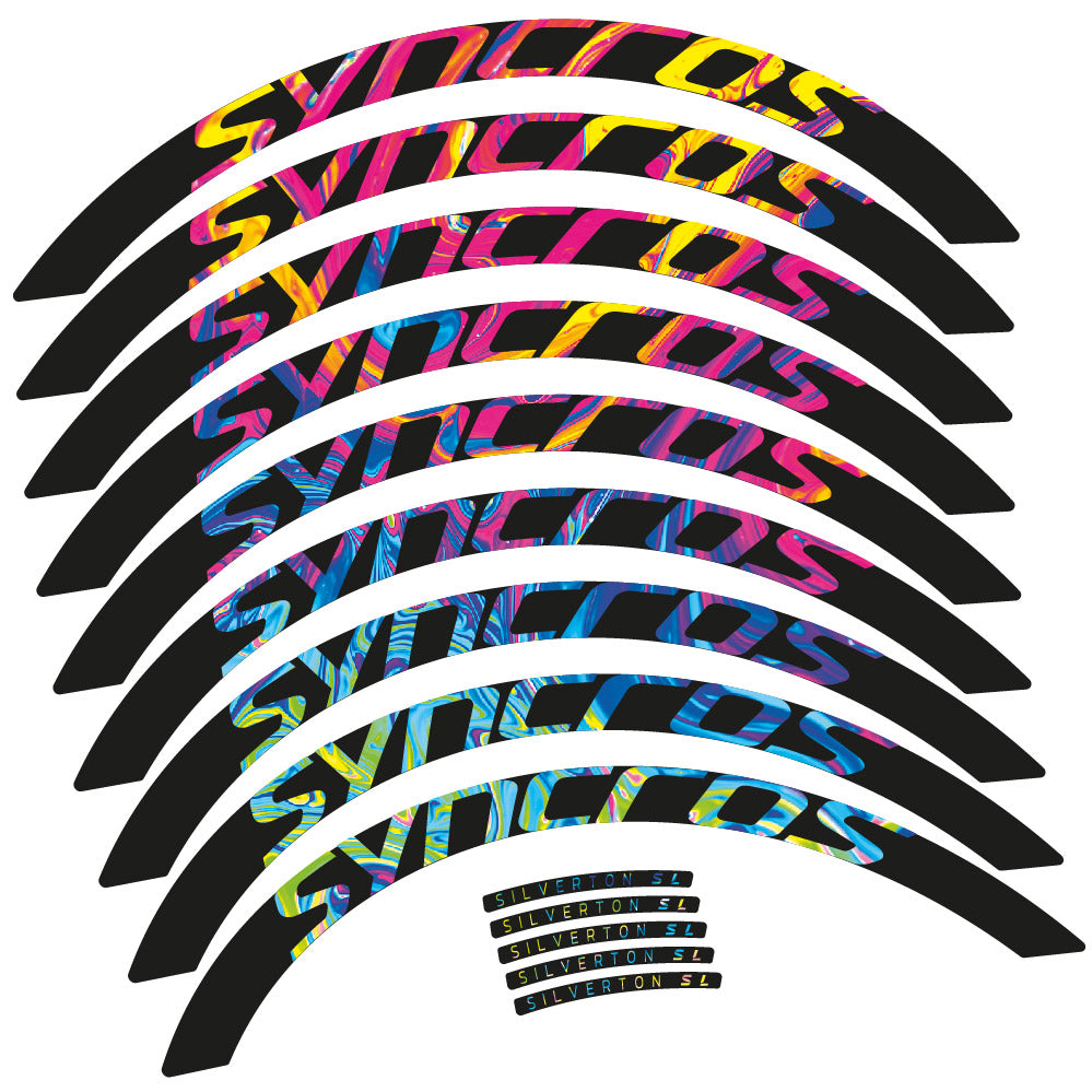 Stickers Syncross Silverton SL compatibles - Autocollants roue vélo VTT