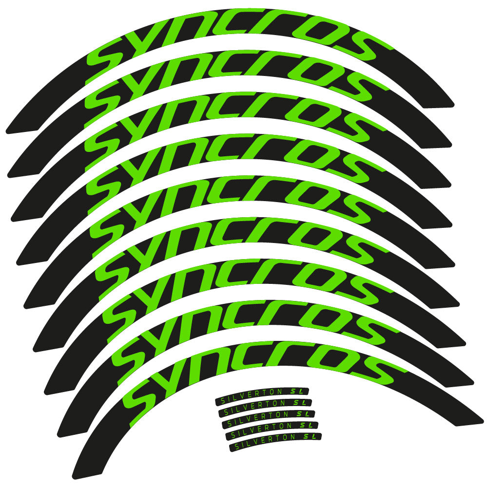Stickers Syncross Silverton SL compatibles - Autocollants roue vélo VTT