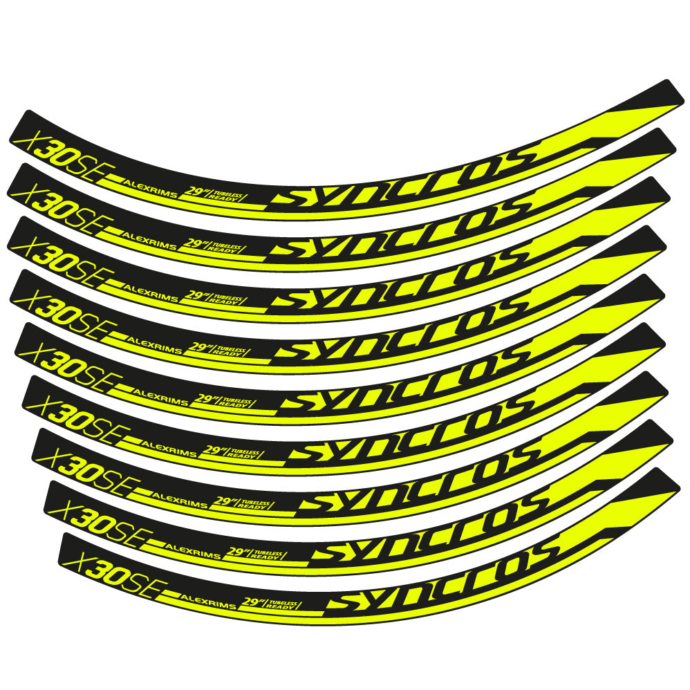 Stickers Syncross X30SE compatibles Autocollants roues VTT 29"