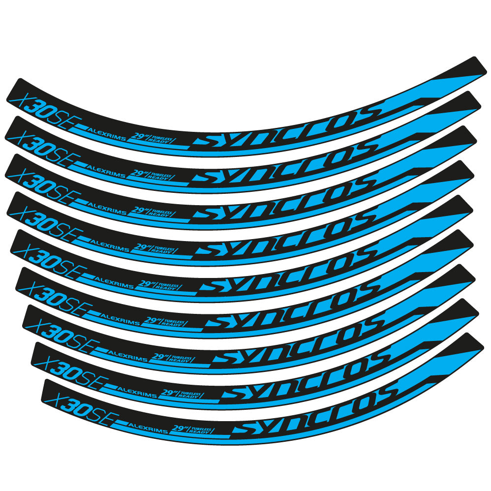 Stickers Syncross X30SE compatibles - Autocollants roue vélo VTT