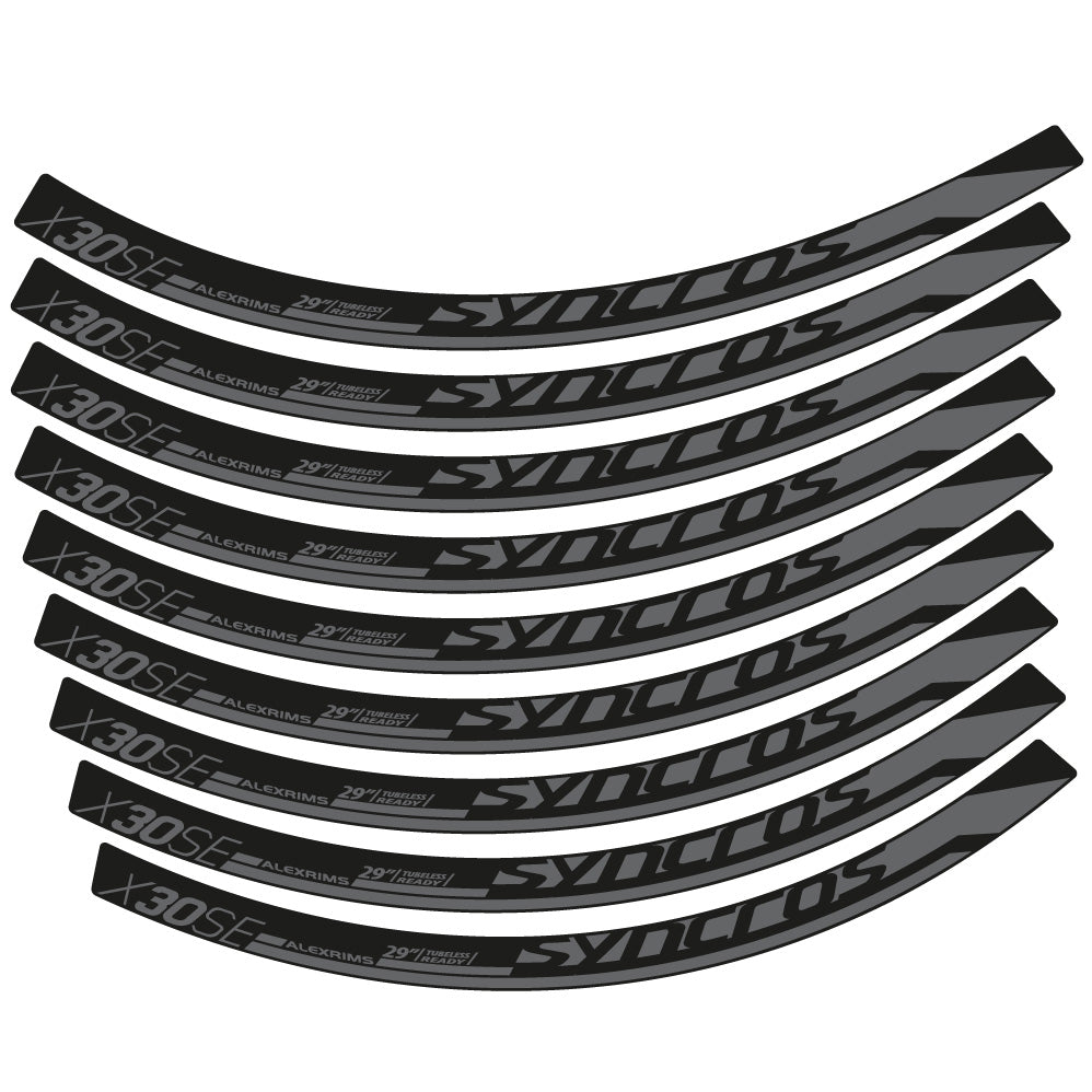 Stickers Syncross X30SE compatibles - Autocollants roue vélo VTT