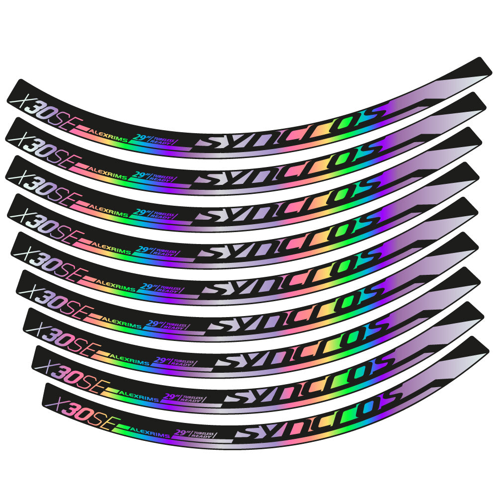 Stickers Syncross X30SE compatibles - Autocollants roue vélo VTT