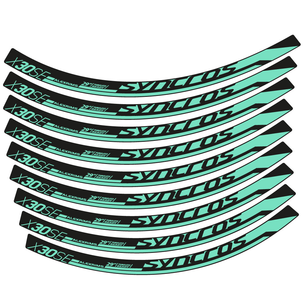 Stickers Syncross X30SE compatibles - Autocollants roue vélo VTT