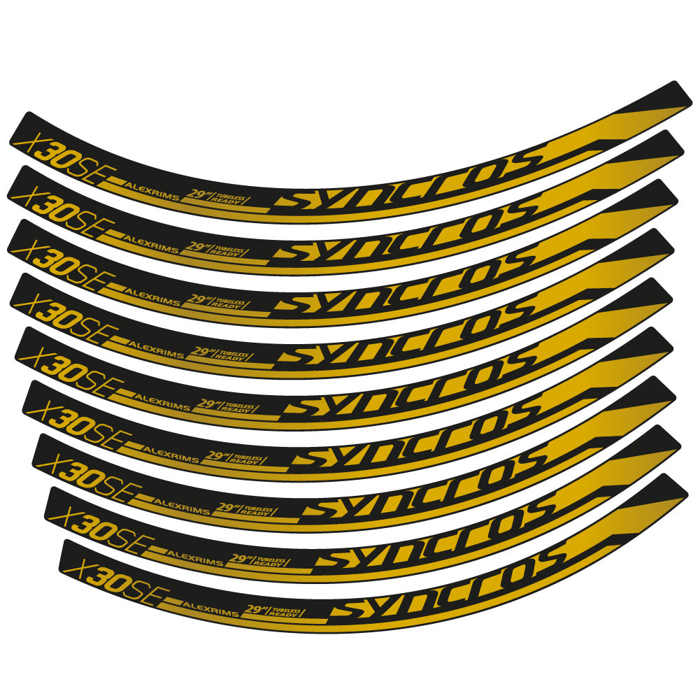 Stickers Syncross X30SE compatibles - Autocollants roue vélo VTT