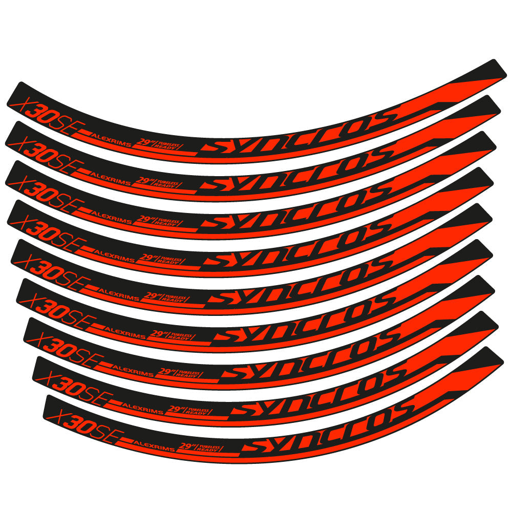 Stickers Syncross X30SE compatibles - Autocollants roue vélo VTT