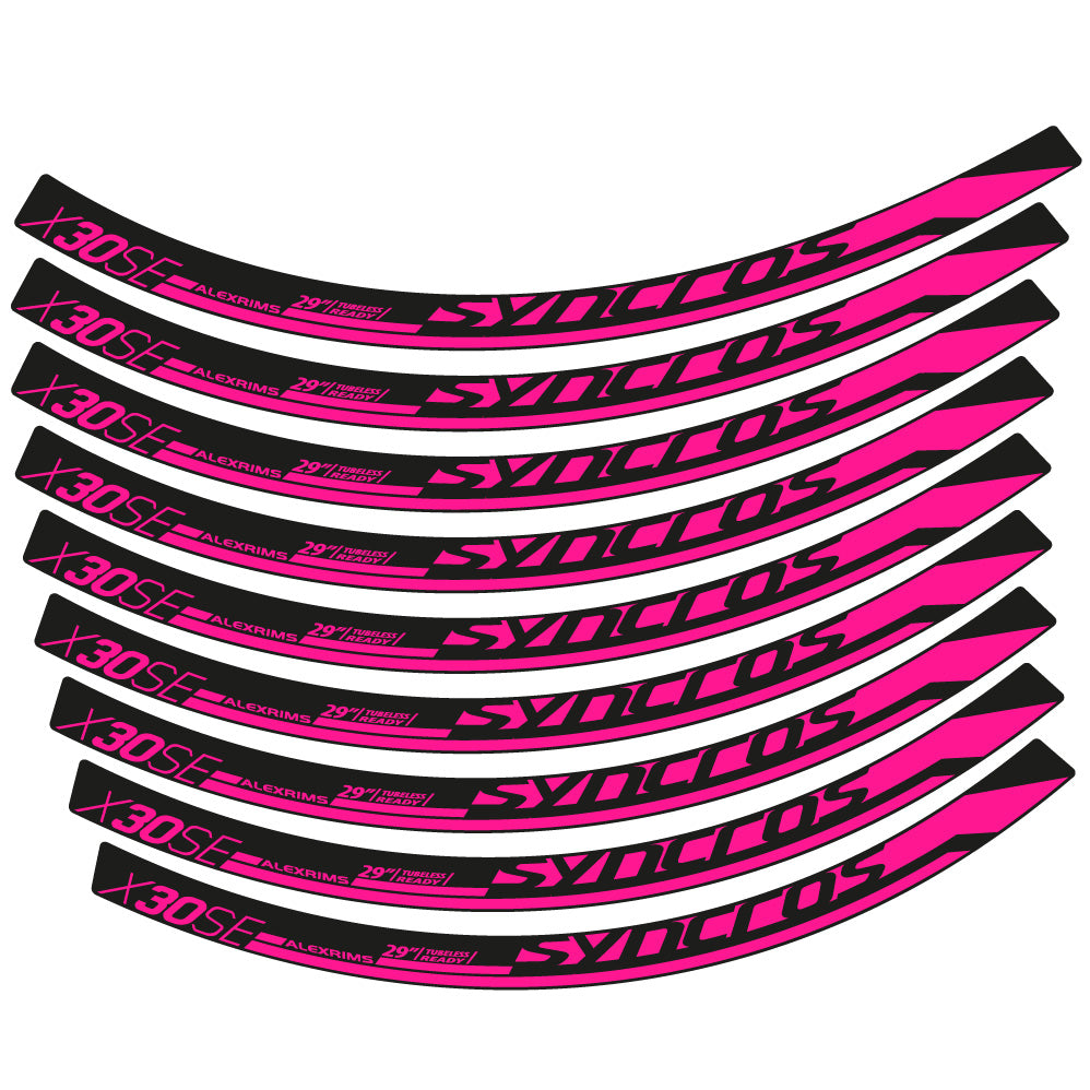 Stickers Syncross X30SE compatibles - Autocollants roue vélo VTT