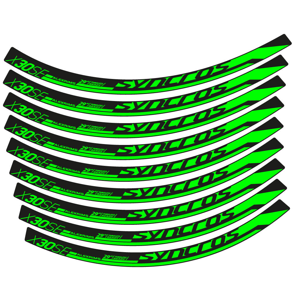 Stickers Syncross X30SE compatibles - Autocollants roue vélo VTT
