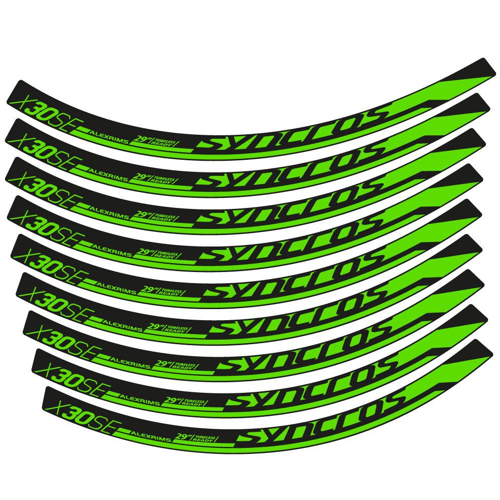Stickers Syncross X30SE compatibles Autocollants roues VTT 29"