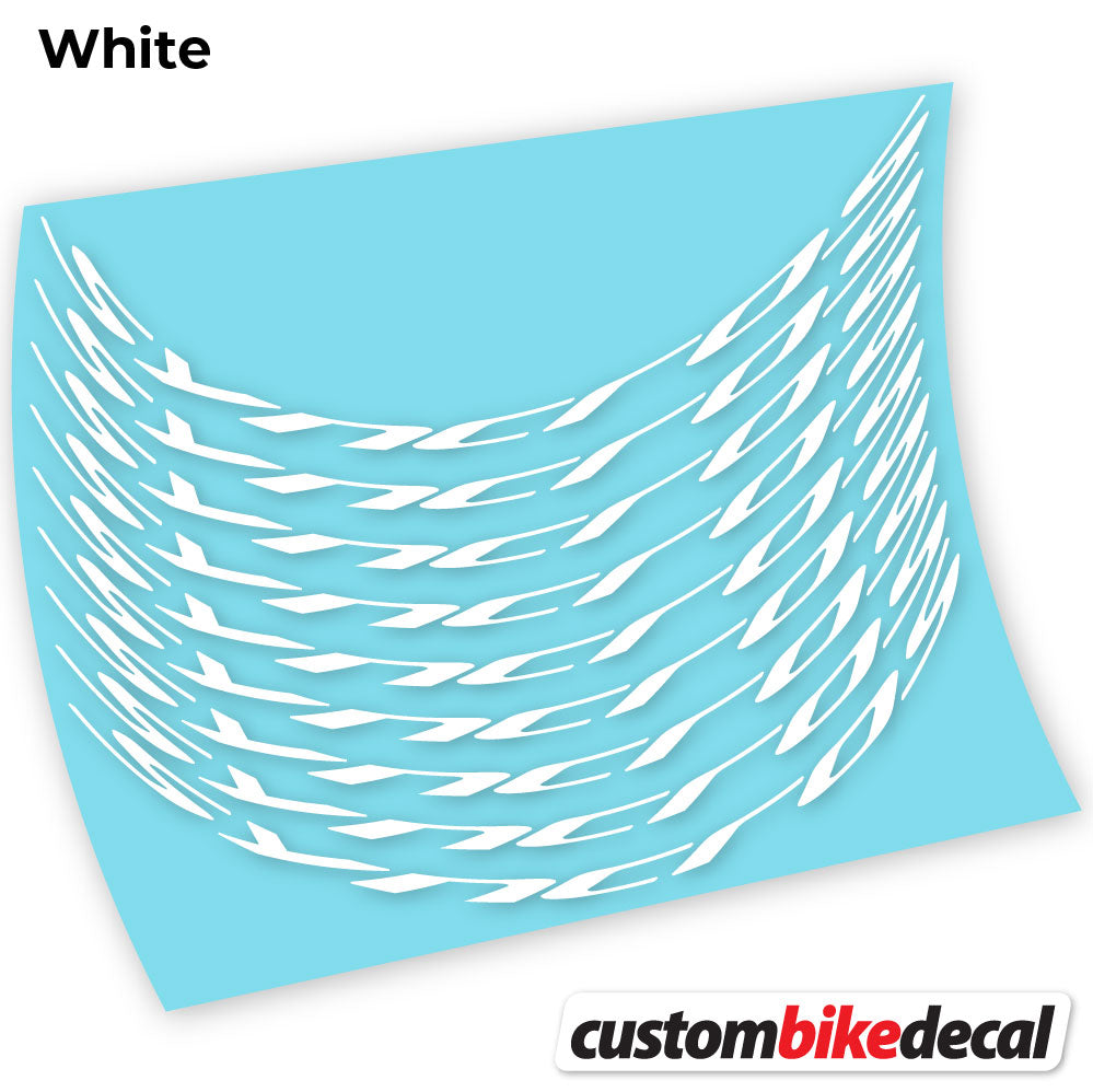 White decal for Syncross MTB wheel – bike sticker vinyl