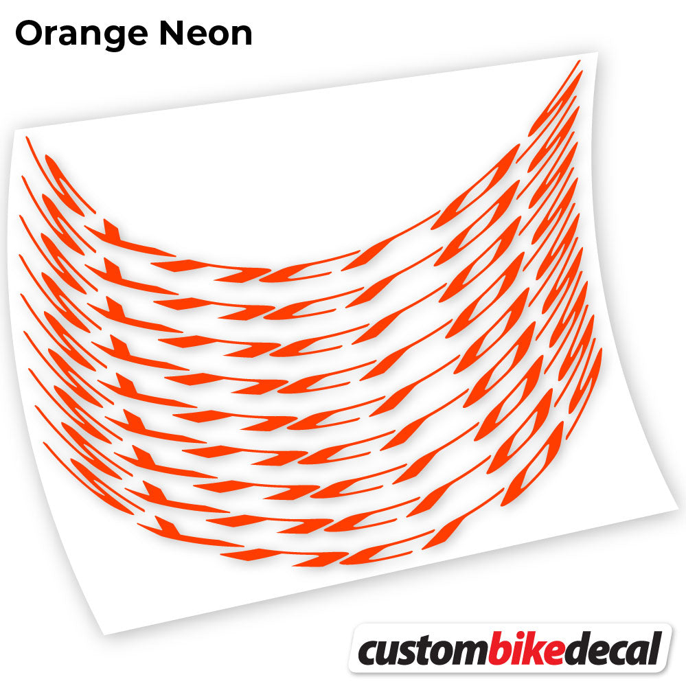 Orange Neon decal for Syncross MTB wheel – bike sticker vinyl