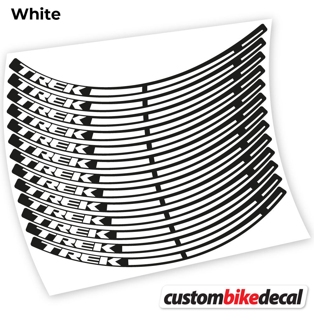 White decal for Trek wheel – bike sticker vinyl