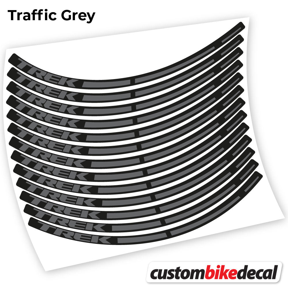Trafc Grey decal for Trek wheel – bike sticker vinyl
