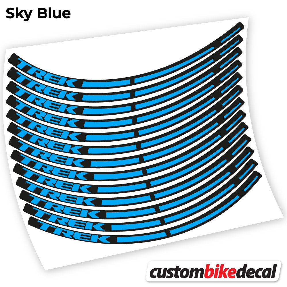 Sky Blue decal for Trek wheel – bike sticker vinyl